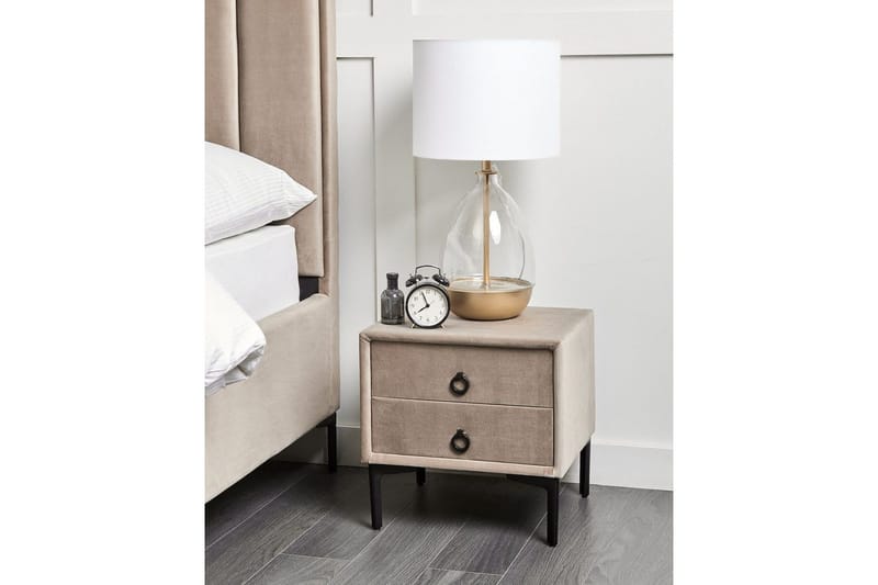 Sängbord Sezanne Beige, grå, svart - Beige, grå, svart - Möbler - Bord & matgrupper - Avlastningsbord - Sängbord & nattduksbord