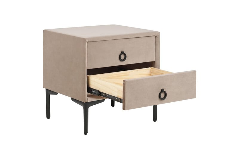 Sängbord Sezanne Beige, grå, svart - Beige, grå, svart - Möbler - Bord & matgrupper - Avlastningsbord - Sängbord & nattduksbord