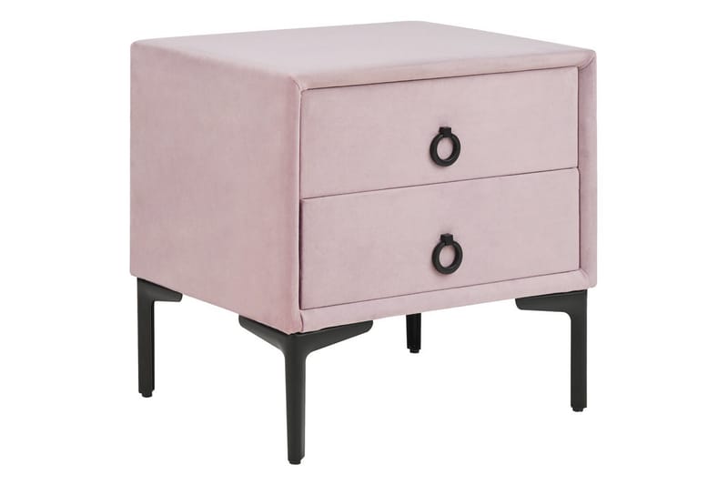 Sängbord Sezanne Rosa, Svart - Rosa, Svart - Möbler - Bord & matgrupper - Avlastningsbord - Sängbord & nattduksbord