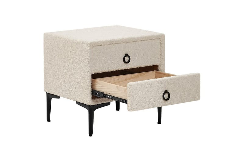 Sängbord Sezanne Vit, Svart - Vit, Svart - Möbler - Bord & matgrupper - Avlastningsbord - Sängbord & nattduksbord