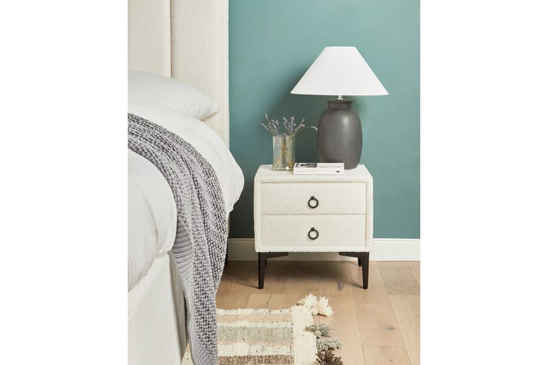 Sängbord Sezanne Vit, Svart - Vit, Svart - Möbler - Bord & matgrupper - Avlastningsbord - Sängbord & nattduksbord