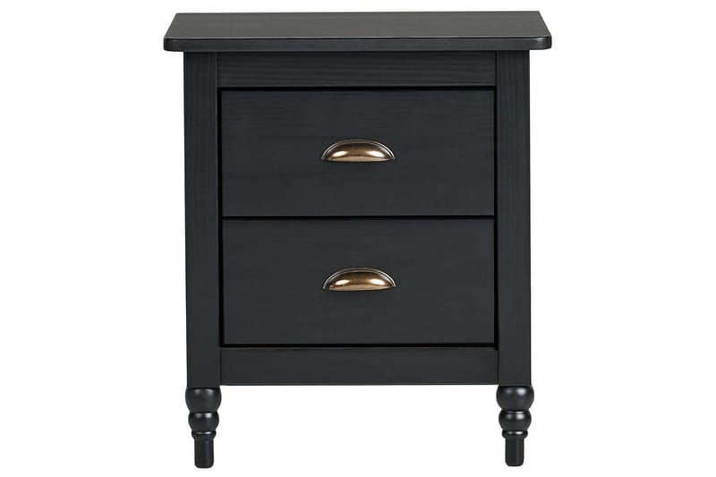 Sängbord Shillington Svart, guld - Svart, guld - Möbler - Bord & matgrupper - Avlastningsbord - Sängbord & nattduksbord