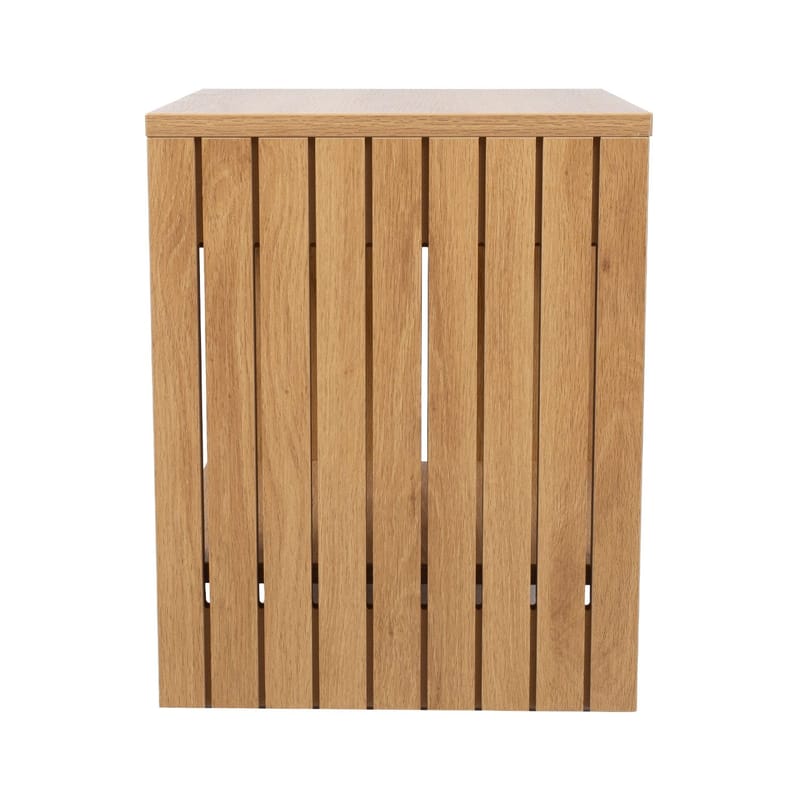 Sängbord Sunny 40x40x50 cm, melamin ek Med låda - beige - Möbler - Bord & matgrupper - Avlastningsbord - Sängbord & nattduksbord