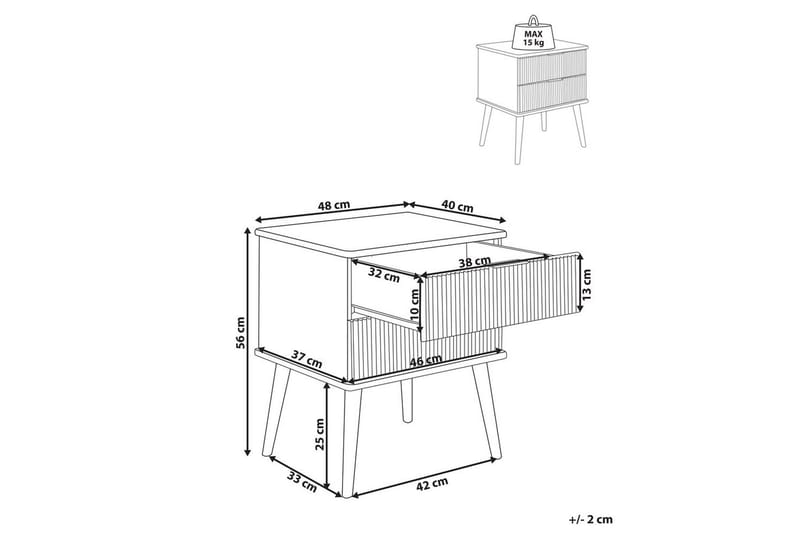 Sängbord Timmins - Möbler - Bord & matgrupper - Avlastningsbord - Sängbord & nattduksbord