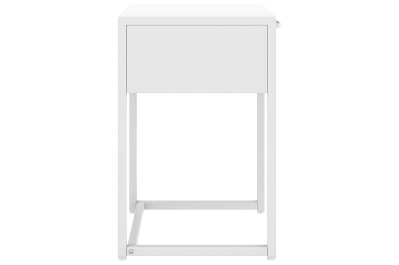 Sängbord vit 35x35x54 cm stål - Vit - Möbler - Bord & matgrupper - Avlastningsbord - Sängbord & nattduksbord