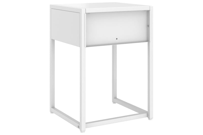 Sängbord vit 35x35x54 cm stål - Vit - Möbler - Bord & matgrupper - Avlastningsbord - Sängbord & nattduksbord