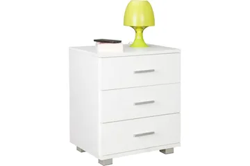 Sängbord Wohnling Klassisk Tillverkad av Spånskiva med 3 Lådor - Möbler - Bord & matgrupper - Avlastningsbord - Sängbord & nattduksbord