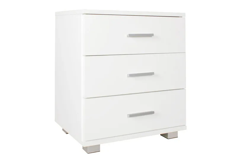 Sängbord Wohnling Klassisk Tillverkad av Spånskiva med 3 Lådor - Möbler - Bord & matgrupper - Avlastningsbord - Sängbord & nattduksbord