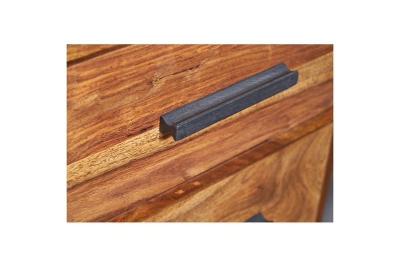 Sängbord Wohnling Massivt trä för kontinentalsängar med 2 lådor förvaringshylla lantlig stil - Möbler - Bord & matgrupper - Avlastningsbord - Sängbord & nattduksbord