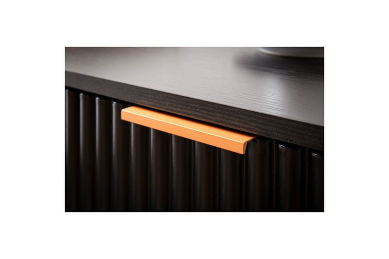 Sängbord Wohnling Modern look med 2 lådor tillverkade av spånskiva med ek-effekt glansiga höjdpunkter - Möbler - Bord & matgrupper - Avlastningsbord - Sängbord & nattduksbord
