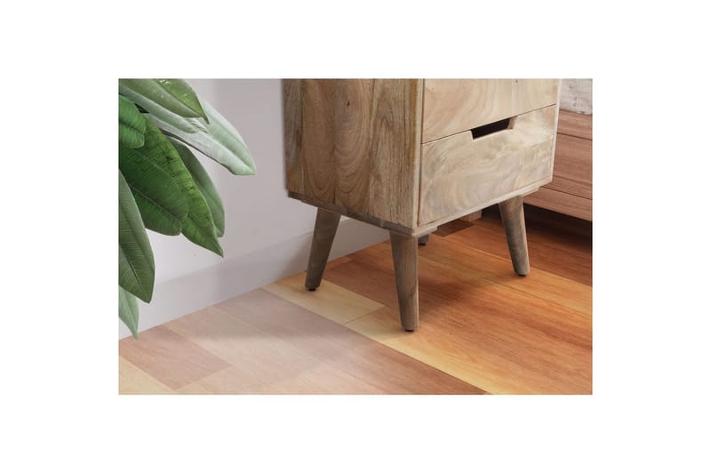 Sängbord Wohnling Modern look med 3 lådor tillverkade av massivt mangoträ en förvaringshylla - Möbler - Bord & matgrupper - Avlastningsbord - Sängbord & nattduksbord