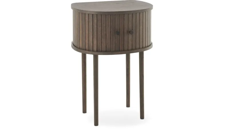 Sängbord Yngvar H68 cm, Brunlackad ek