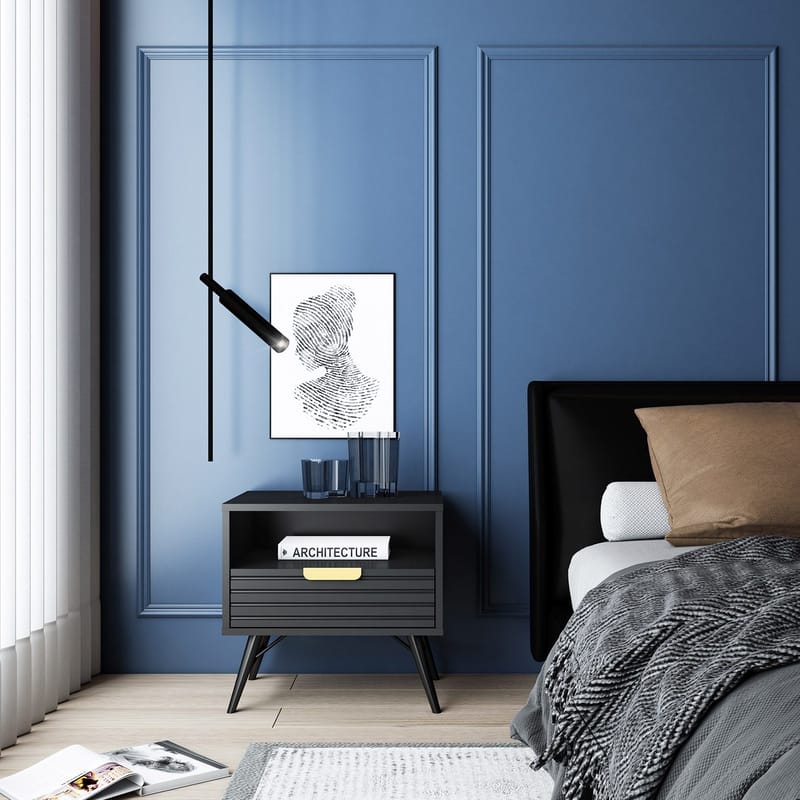 Sängbord Pixar 45x35x50 cm - svart - Möbler - Bord & matgrupper - Avlastningsbord - Sängbord & nattduksbord