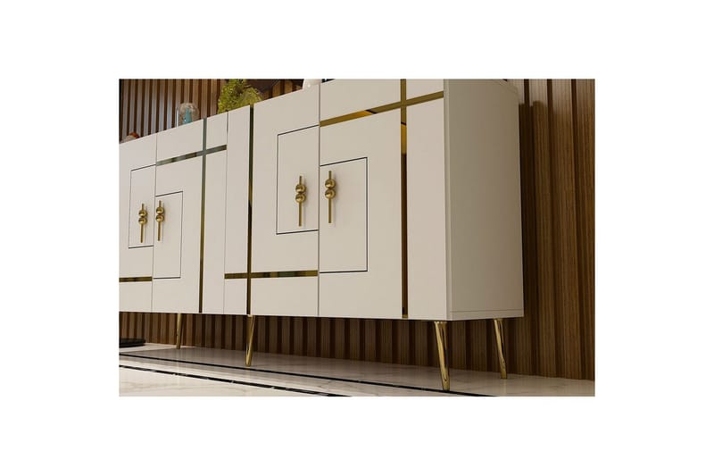 Safiya Konsollbord 150 cm - Guld/Vit - Möbler - Bord & matgrupper - Avlastningsbord - Hallbord