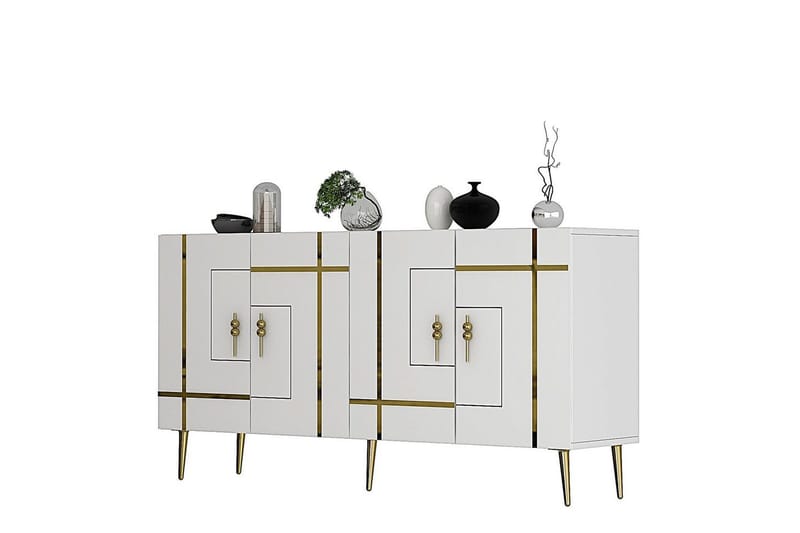 Safiya Konsollbord 150 cm - Guld/Vit - Möbler - Bord & matgrupper - Avlastningsbord - Hallbord