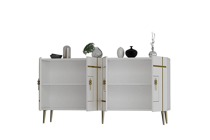 Safiya Konsollbord 150 cm - Guld/Vit - Möbler - Bord & matgrupper - Avlastningsbord - Hallbord