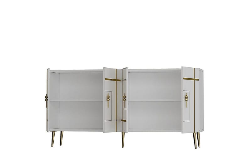 Safiya Konsollbord 150 cm - Guld/Vit - Möbler - Bord & matgrupper - Avlastningsbord - Hallbord