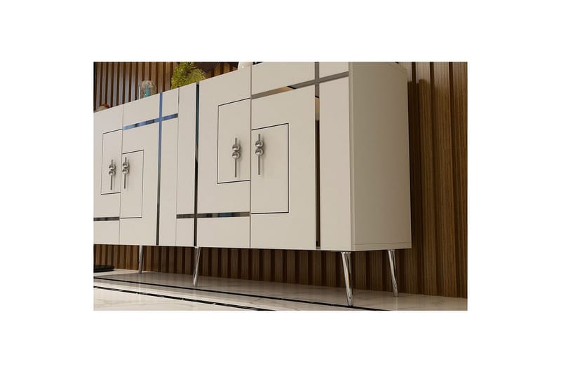 Safiya Konsollbord 150 cm - Vit/Silver - Möbler - Bord & matgrupper - Avlastningsbord - Hallbord