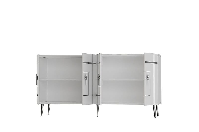 Safiya Konsollbord 150 cm - Vit/Silver - Möbler - Bord & matgrupper - Avlastningsbord - Hallbord