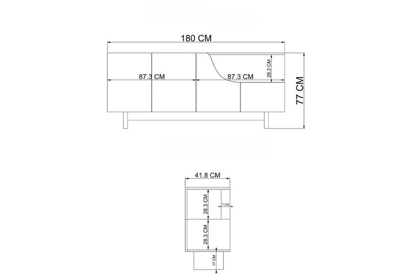Safiya Konsollbord 180 cm - Beige - Möbler - Bord & matgrupper - Avlastningsbord - Hallbord