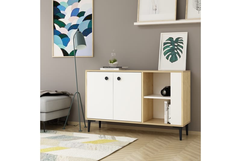 Sahra Konsollbord 120x75 cm Brun/Vit - Hanah Home - Möbler - Bord & matgrupper - Avlastningsbord - Hallbord