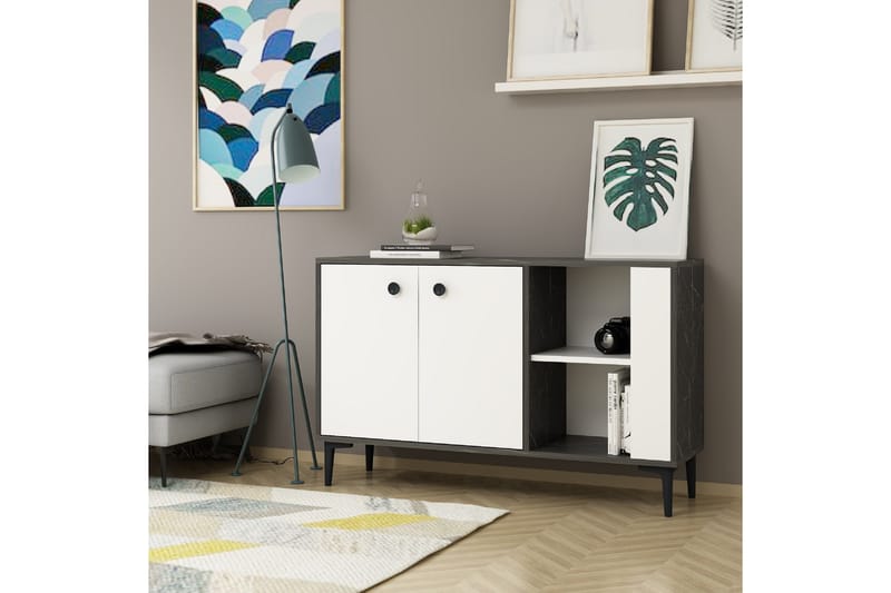 Sahra Konsollbord 120x75 cm Svart/Vit - Hanah Home - Möbler - Bord & matgrupper - Avlastningsbord - Hallbord
