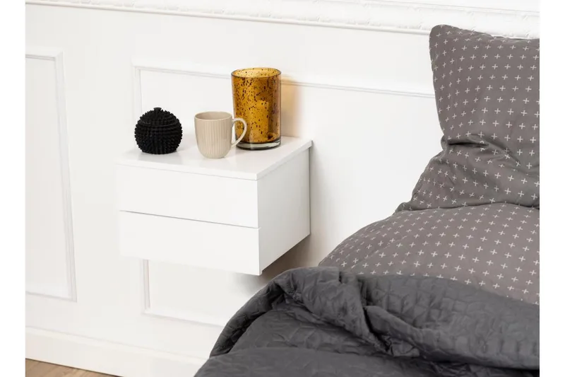 Salmani Sängbord 32 cm - Vit - Möbler - Bord & matgrupper - Avlastningsbord - Sängbord & nattduksbord