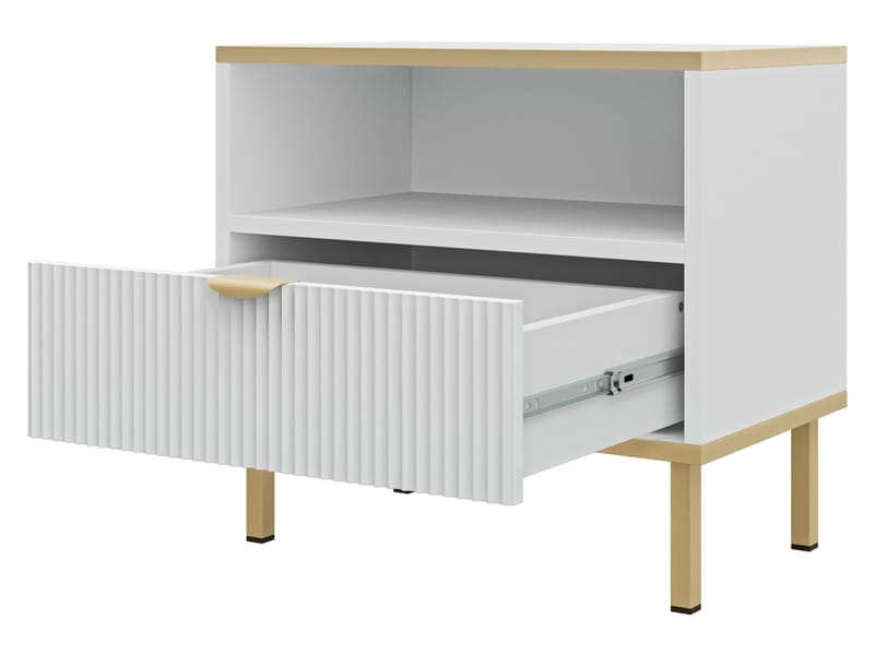 Salmor Sängbord 50 cm - Vit - Möbler - Bord & matgrupper - Avlastningsbord - Sängbord & nattduksbord