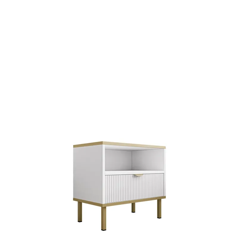 Salmor Sängbord 50 cm, Vit