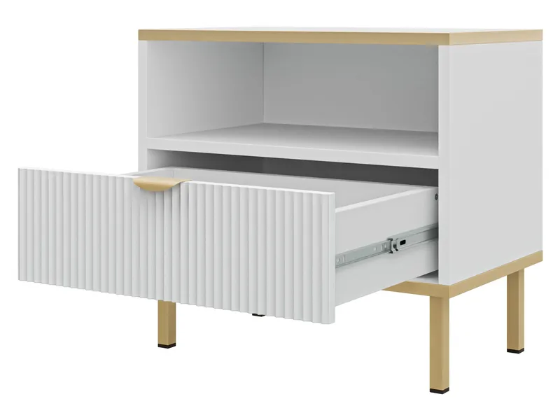 Salmor Sängbord 50 cm - Vit - Möbler - Bord & matgrupper - Avlastningsbord - Sängbord & nattduksbord