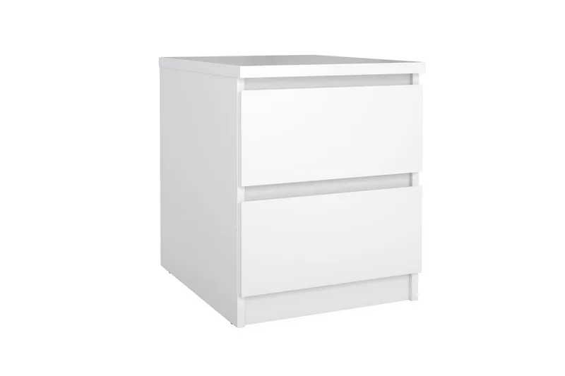 Salomns Rektangulärt Sängbord 40,4 cm i Målat Trä med Lådor - Vit - Möbler - Bord & matgrupper - Avlastningsbord - Sängbord & nattduksbord