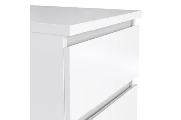 Salomns Rektangulärt Sängbord 40,4 cm i Målat Trä med Lådor - Vit - Möbler - Bord & matgrupper - Avlastningsbord - Sängbord & nattduksbord