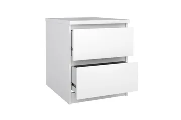 Salomns Rektangulärt Sängbord 40,4 cm i Målat Trä med Lådor - Vit - Möbler - Bord & matgrupper - Avlastningsbord - Sängbord & nattduksbord