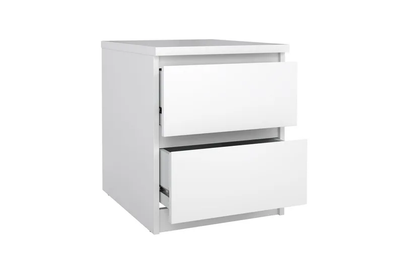 Salomns Rektangulärt Sängbord 40,4 cm i Målat Trä med Lådor - Vit - Möbler - Bord & matgrupper - Avlastningsbord - Sängbord & nattduksbord