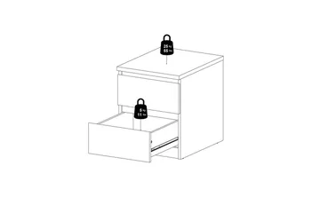 Salomns Sängbord 40,4 cm - Grå - Möbler - Bord & matgrupper - Avlastningsbord - Sängbord & nattduksbord