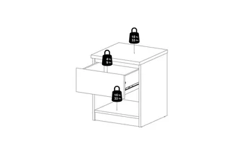 Salomns Sängbord 40,4 cm - Svart - Möbler - Bord & matgrupper - Avlastningsbord - Sängbord & nattduksbord