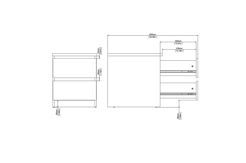 Salomns Sängbord 40,4 cm - Vit - Möbler - Bord & matgrupper - Avlastningsbord - Sängbord & nattduksbord