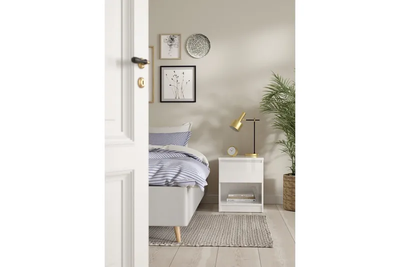 Salomns Sängbord 40,4 cm - Vit - Möbler - Bord & matgrupper - Avlastningsbord - Sängbord & nattduksbord