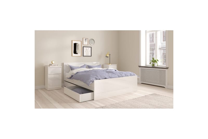 Salomns Sängbord 40 cm - Vit - Möbler - Bord & matgrupper - Avlastningsbord - Sängbord & nattduksbord