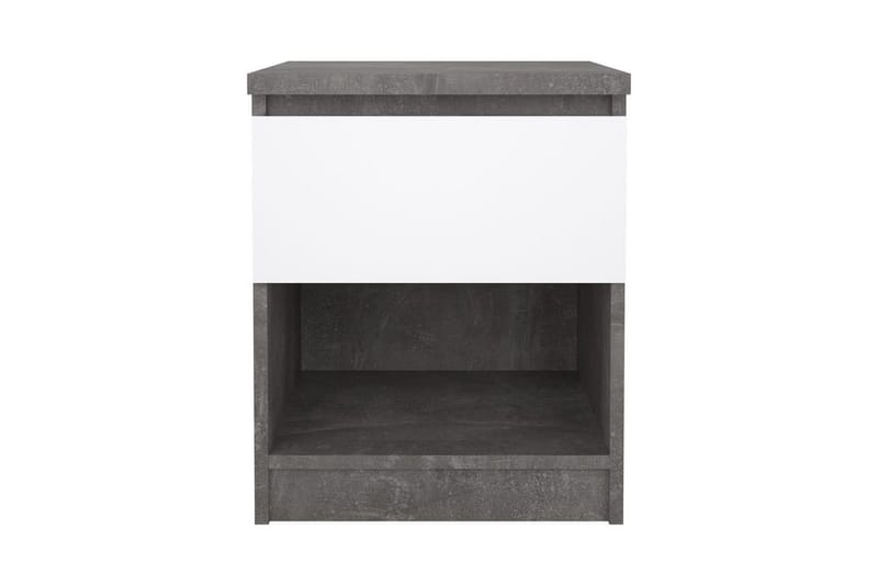 Salomns Sängbord 40 cm - Vit/Mörkgrå - Möbler - Bord & matgrupper - Avlastningsbord - Sängbord & nattduksbord