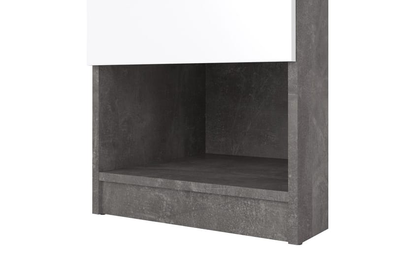 Salomns Sängbord 40 cm - Vit/Mörkgrå - Möbler - Bord & matgrupper - Avlastningsbord - Sängbord & nattduksbord