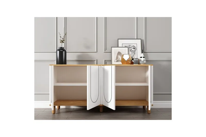 Salven Konsollbord 150 cm - Ek/Vit - Möbler - Bord & matgrupper - Avlastningsbord - Hallbord