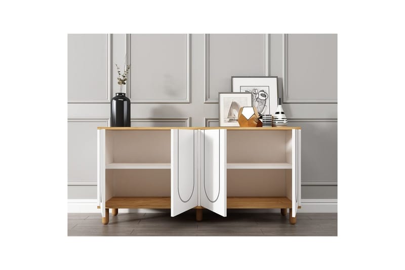 Salven Konsollbord 150 cm - Ek/Vit - Möbler - Bord & matgrupper - Avlastningsbord - Hallbord