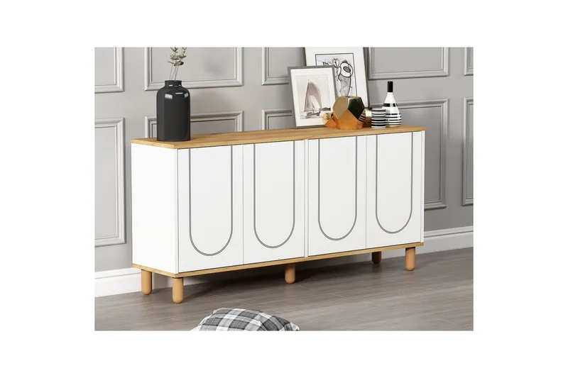 Salven Konsollbord 150 cm - Ek/Vit - Möbler - Bord & matgrupper - Avlastningsbord - Hallbord