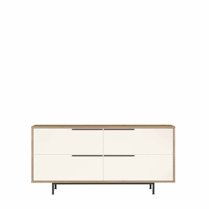 Sarnor Konsolbord 160x74,3x44,5 cm, Naturlig och vit