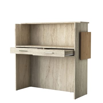 Sarnor Receptionbord 110x110x40 cm - Travertin och valnöt - Möbler - Bord & matgrupper - Avlastningsbord - Hallbord