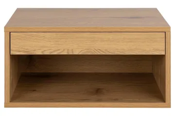 Satoru Vägghängt Sängbord 35 cm med Låda i Trä med Ekutseende - Brun - Möbler - Bord & matgrupper - Avlastningsbord - Sängbord & nattduksbord