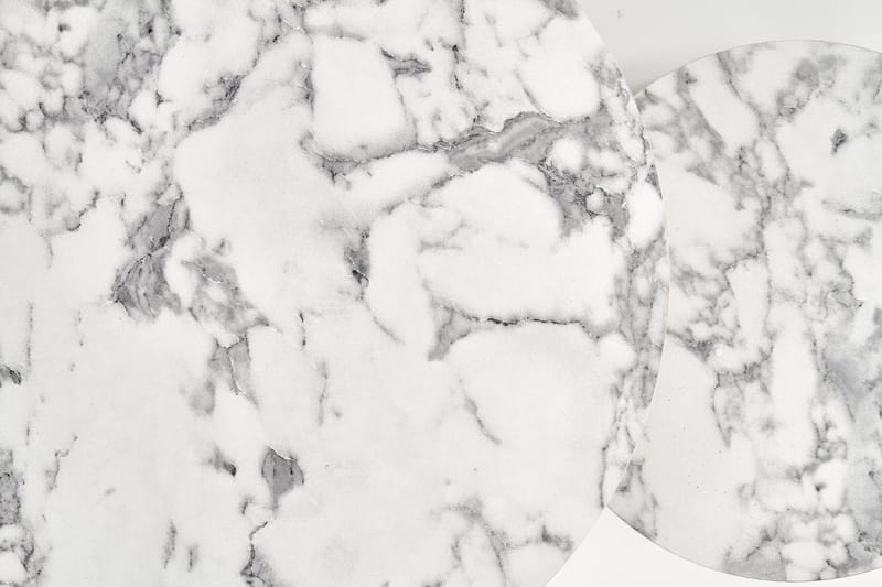 Satsbord Ø38/60 cm - Vit marmoreffekt / guld - Vit marmor/guld - Möbler - Bord & matgrupper - Avlastningsbord - Satsbord