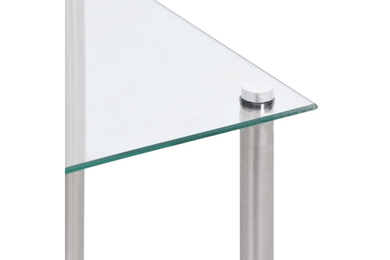 Satsbord 3 st genomskinlig härdat glas - Transparent - Lampbord - Brickbord & småbord