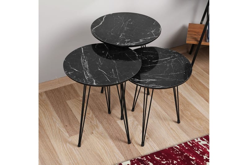 Apisa Satsbord 45 cm - Grå/Svart - Möbler - Bord & matgrupper - Avlastningsbord - Satsbord
